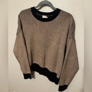 Elegant Black and Tan Women's Sweater